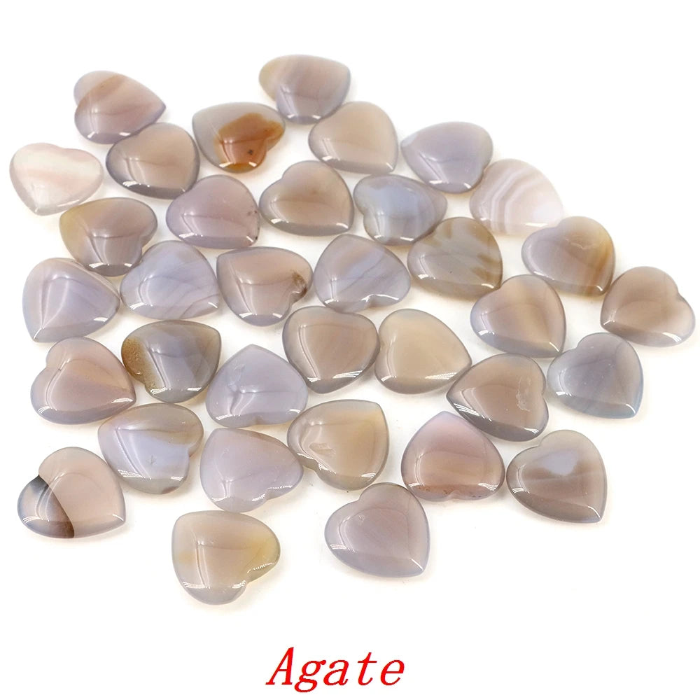 Viele Großhandel Edelstein Herzform LIEBE 20 MM Natürliche Kristall Amethyst Achat Perle Heilung Reiki Naturstein Geschenk Liefert