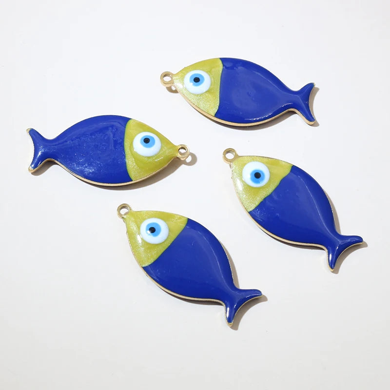 10 Stück 25x11mm Edelstahl Emaille Fisch Charms Anhänger niedlich DIY Schmuck Herstellung Zubehör für Halsketten Ohrringe Armbänder
