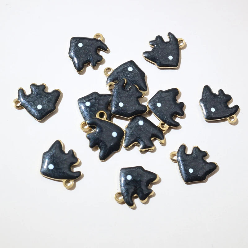 20 Stück Emaille Kleine Fisch Charms Anhänger Edelstahl 11x9mm DIY Schmuck Herstellung Zubehör für Ohrringe Halskette Armband