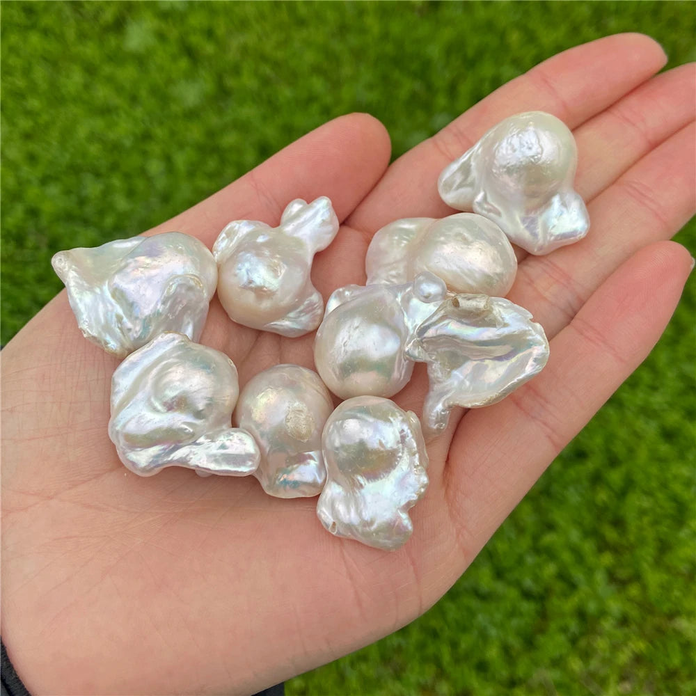 Unregelmäßige Natürliche Perle Perlen Charms Kreuz Runde Barocke Perle Lose Perlen Für Schmuck Machen DIY Anhänger Armband Ohrringe