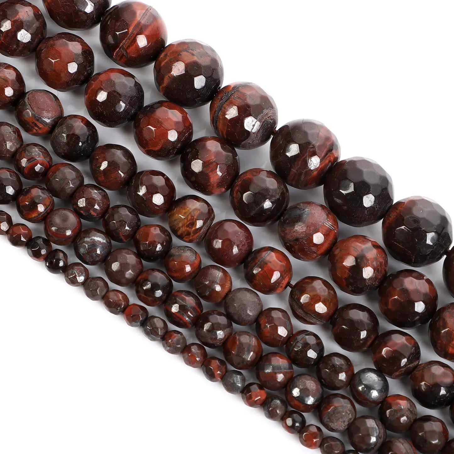 Natursteinperlen, mehrfarbig, Tigerauge, lose Distanzperlen für die Herstellung von Armbändern, Schmuck, DIY-Zubehör, Auswahlgröße 4/6/8/10/12 mm