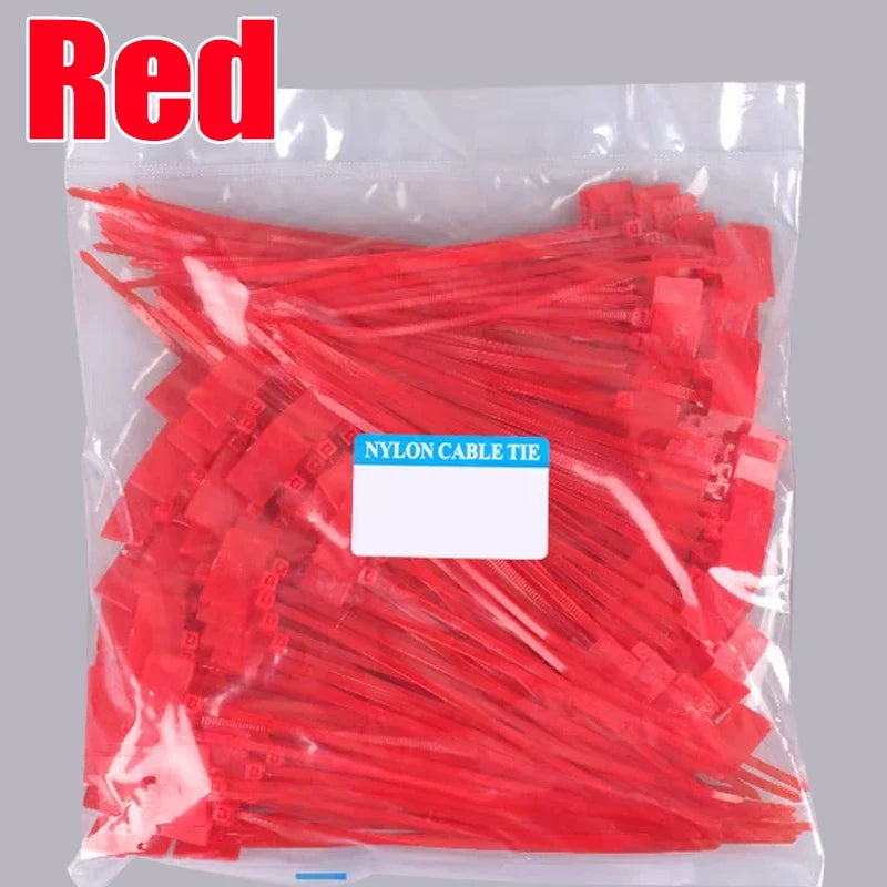 Easy Mark Nylon-Kabelbinder, Etiketten, Kunststoff-Schlaufenbinder, Markierungen, Kabeletiketten, selbstsicherndes Reißverschlussband, Aufbewahrungszubehör für Zuhause und Büro