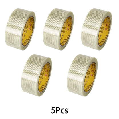 10 m gestreiftes Faserband, Lithium-Batterie-Pack, Isolierfolie, Glasfaserband, einseitig klebende Dichtung, Verpackung fixiert