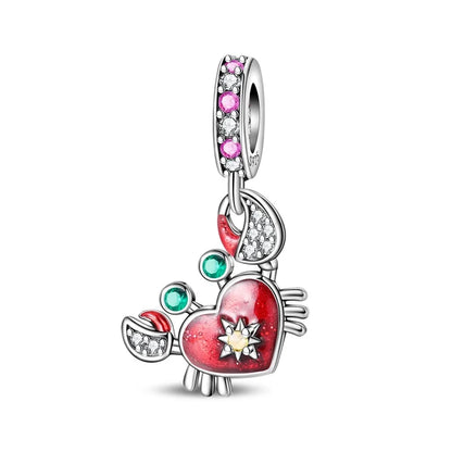 Ocean Series 925er Sterlingsilber, Wal, Schildkröte, kleiner Fisch, Qualle, Delfin, blauer Charm, passend für DIY-Armband, Halskette, Party-Schmuck