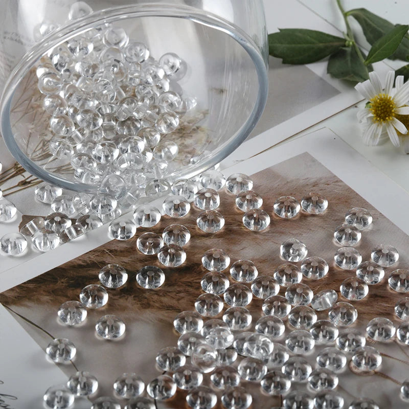 50/100 stücke 3x6mm Neue Glas Seed Bead Abacus Form Spacer Lose Perlen für DIY Schmuck Machen armband Halskette Charms Zubehör