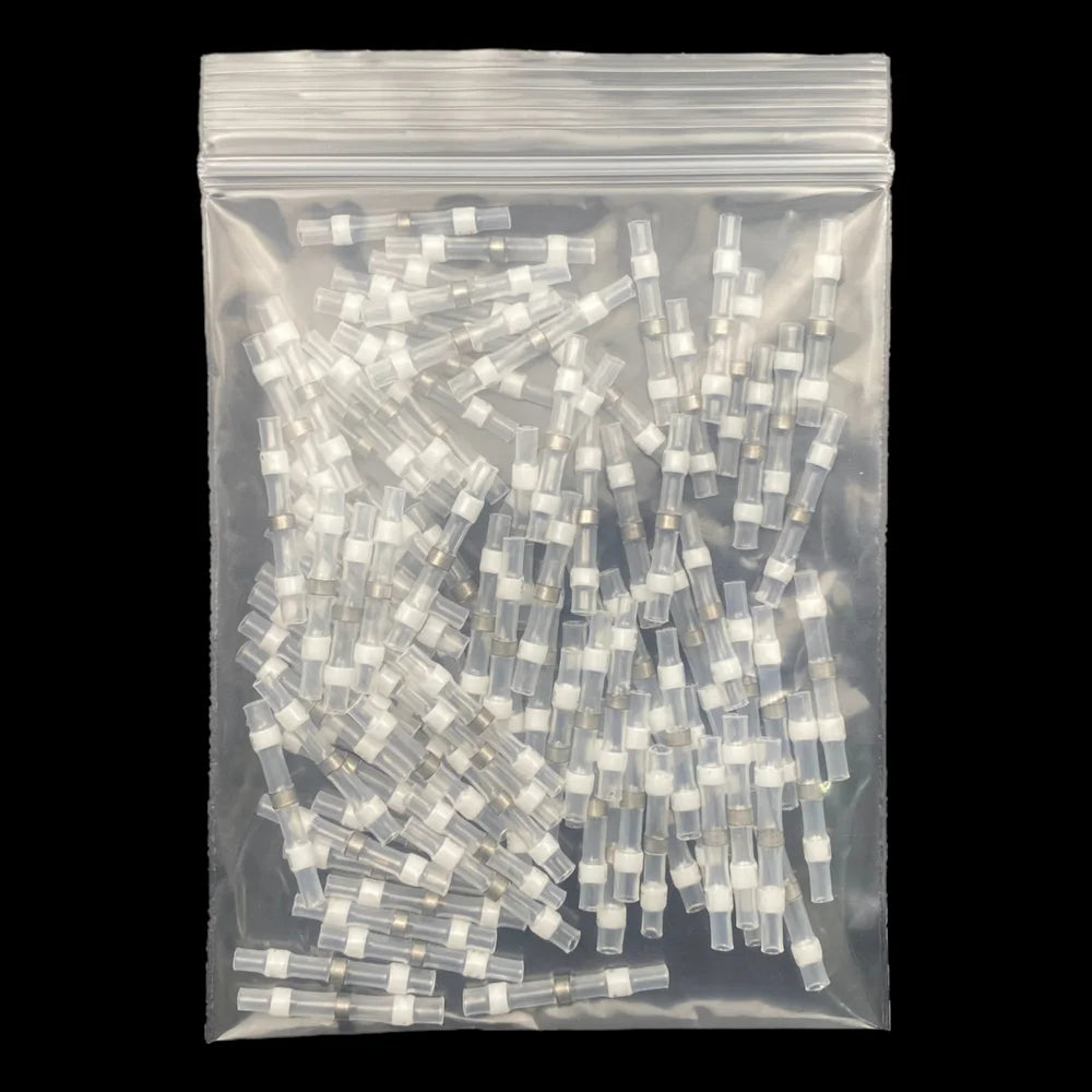 50/100/200PCS Schrumpf Anschlüsse Hülse Rohr Terminals Elektrische Butt Splice Draht Stecker Splice Solder Isolierte kabel