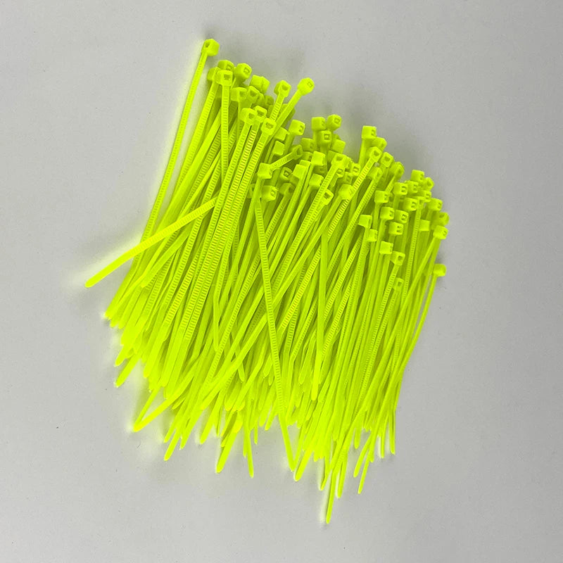 Fluor zierend grün/hellgrün Nylon Kabelbinder Farbe Kunststoff 3*100