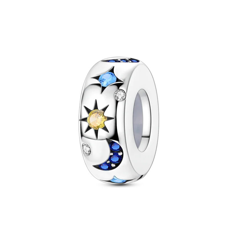 Original-Charm-Perle aus 925er-Sterlingsilber mit eingelegtem Zirkonium, Schleife, Liebesherz, Ballon-Anhänger, passend für Armbänder, DIY-Schmuckmarkierung