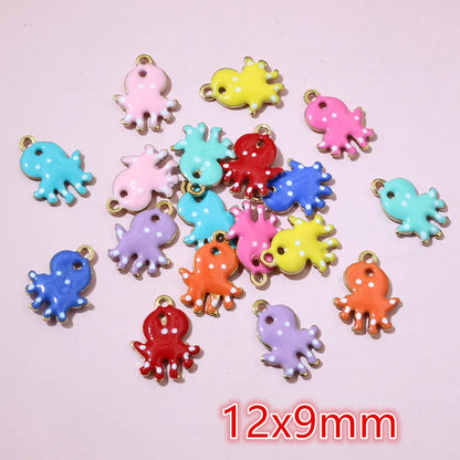 20 Stück Ozean Meeres tiere Krabben Seestern Riff Fisch Klavier Emaille Anhänger Charm Edelstahl DIY Schmuck Making Zubehör