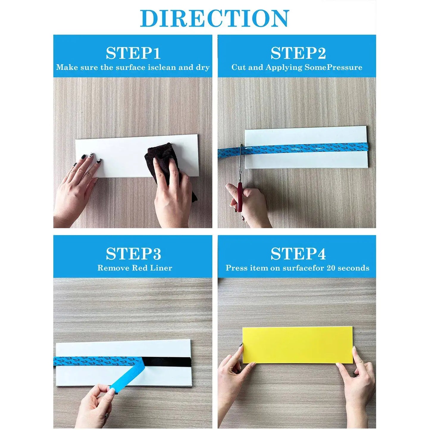 3 m starkes doppelseitiges Klebeband, Montageband, robustes Schaumstoffband für Zuhause, Büro, Automobil, Dekoration, wasserfestes, superklebriges Klebeband