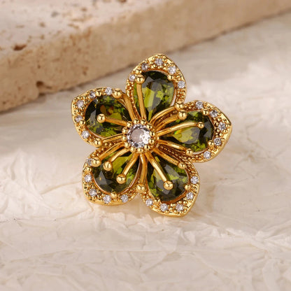 Luxus Edelstahl Ringe Vergoldet Bunte Stein Zirkon Kristall Herz Ring Für Frauen Hochzeit Boho Schmuck Weihnachtsgeschenk