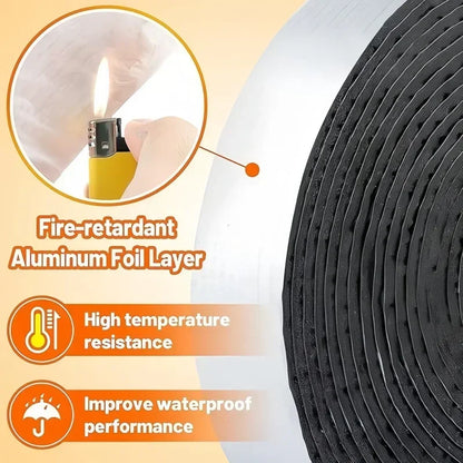 10M Foliertes Fiberglas Rohr Isolierung Wrap Band Selbstklebende Wasser Rohr Wrap Isolierung Hülse Für Outdoor Indoor Rohr Hülse