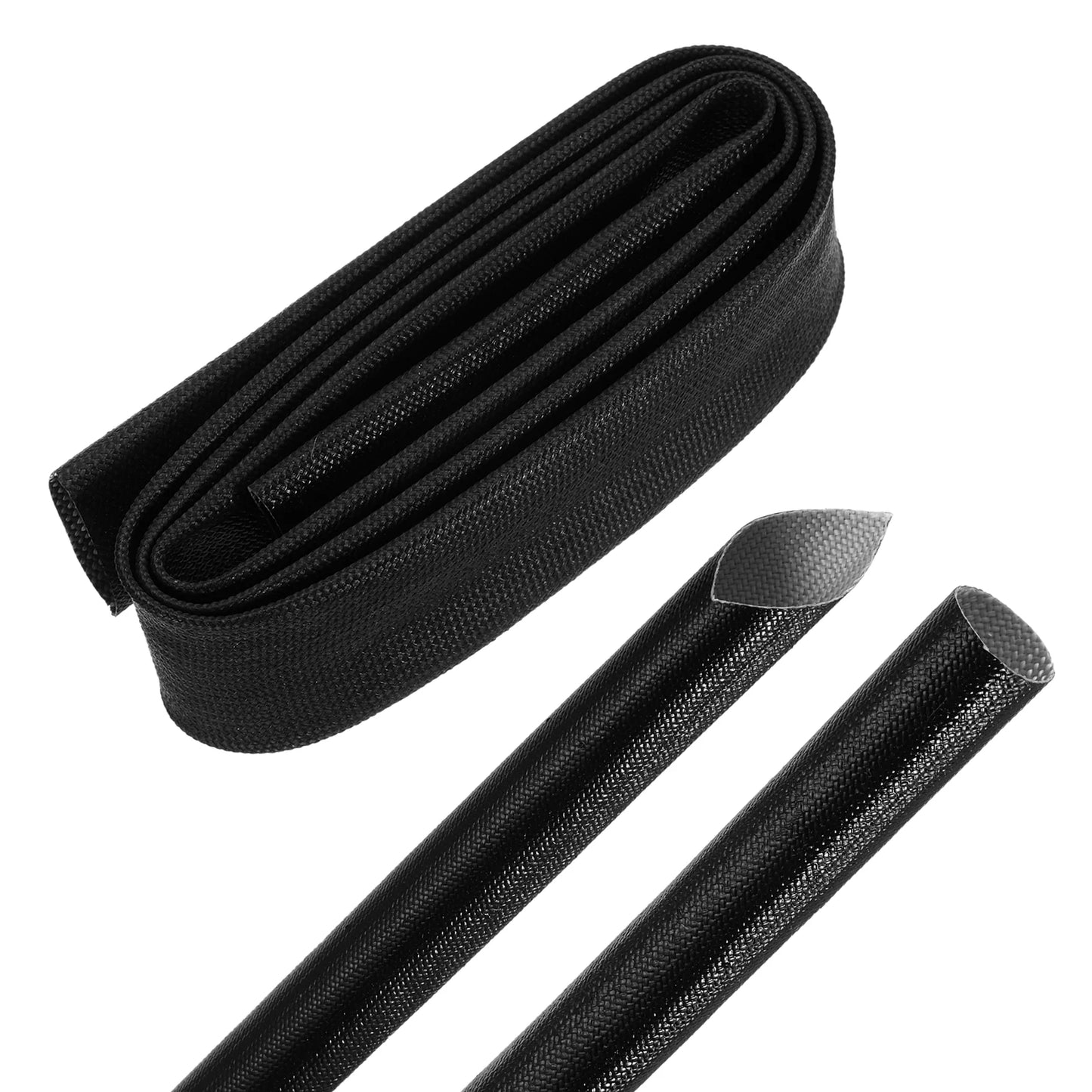 1/3 Meter geflochtene Kabelhülse, 12–25 mm ID, 200 °C, hitzebeständig, 1500 V, Glasfaser-Drahtisolierung, Kabelschutz, Organizer-Management