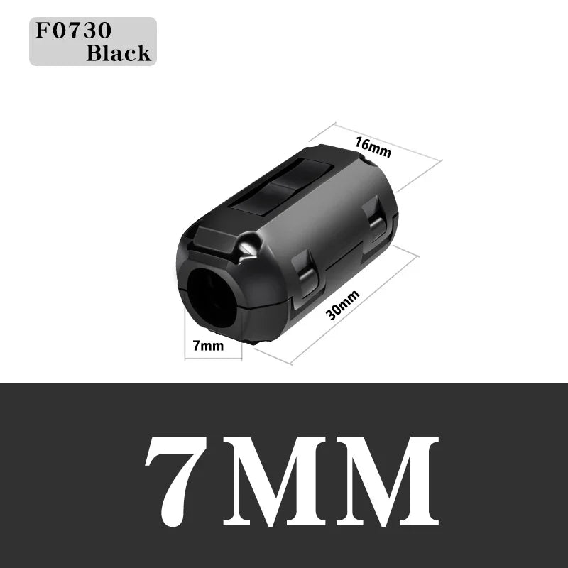 20/100PCS Ferritkern EMI Rauschunterdrücker 3,5-15mm Snap On Anti-Interferenz Schwarz RFI Filter für Kabel EMC Abschirmfilter