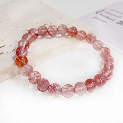 Naturstein rosa Zebra Perlen Armband 6/8mm Dalmatiner Jaspis Rhodochrosit Achat Armband Edelstein Perlen Armband