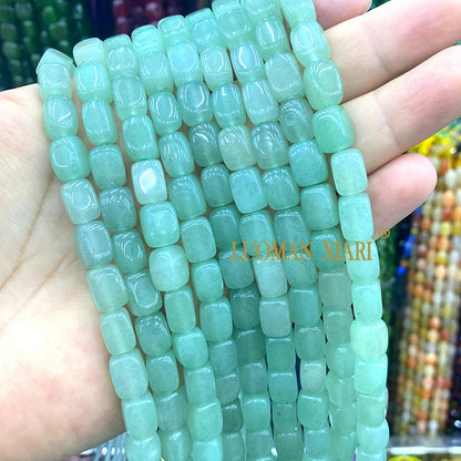 Natürliche Stein 8x12MM Unregelmäßige Raw Grün Taiwan Jade Jaspis Lose Spacer Perlen für Schmuck Machen Diy Armband zubehör 15''