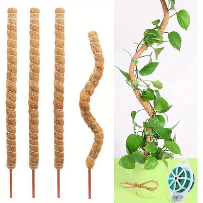 Pflanzenstütze Moosstange Kokosfaser-Kletterstäbe Biegbarer Verlängerungsstab für Monstera, Gründill und Rankpflanzen im Innenbereich – Gartenzubehör