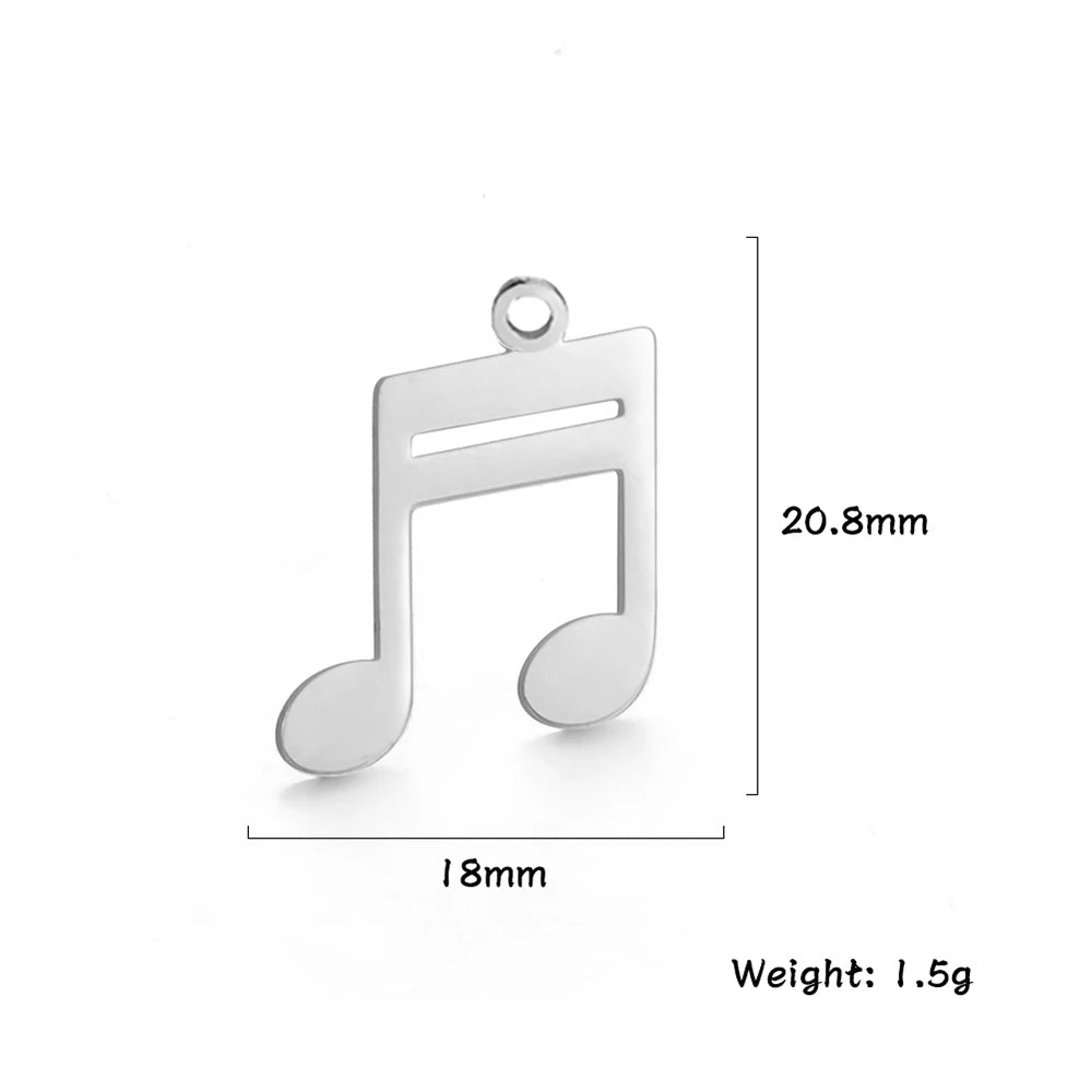 Teamer 5 teile/los Musik Note Musical Instrument Anhänger Edelstahl Charms Für Halskette Armband Herstellung Von Schmuck Großhandel Neue