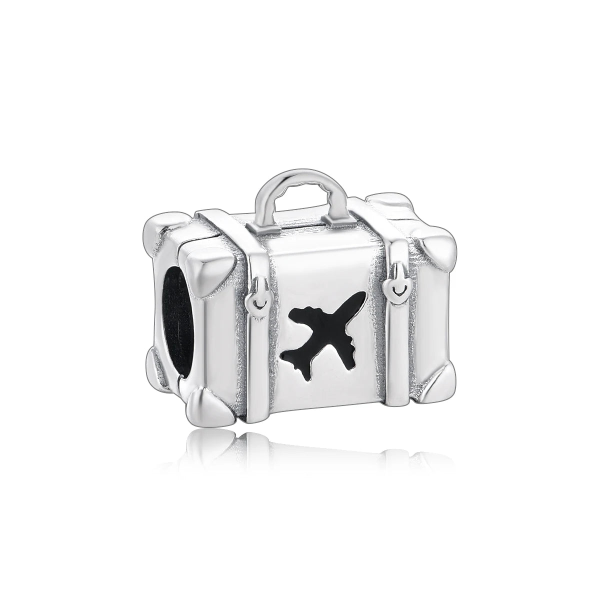 Funkelnde Edelsteinperlen aus 925er-Sterlingsilber mit eingelegten Edelsteinen und baumelnder Charm mit unendlichem Knoten, passend für Schlangenarmband, Boutique-Halskette, schönes Geschenk