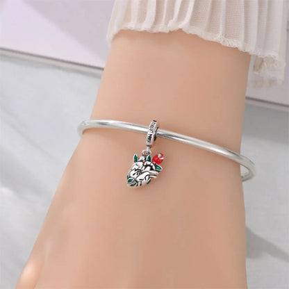 Klassische Krankenwagenperlen und Pillen-Stethoskop-Medizinbox aus 925er-Sterlingsilber, baumelnder Charm, passend für Armbänder, Krankenschwester-Tag-Anhänger, Geschenke
