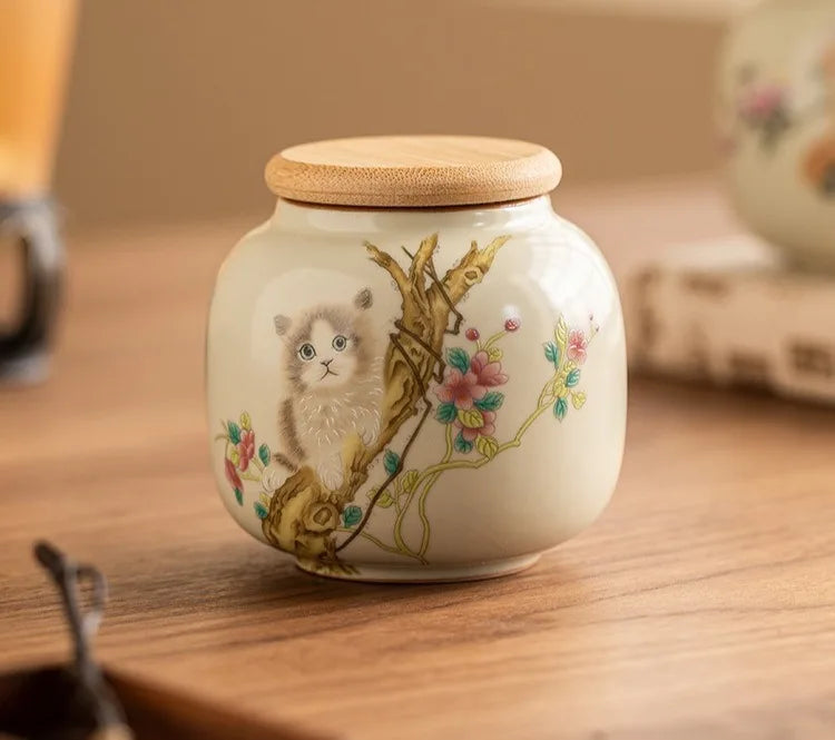 Ceramic pet urn, rabbit and cat urn, dog and cat accessories, "I Remember and Funeral" ash box, pet puppy enchantment boxes, cat accessories
