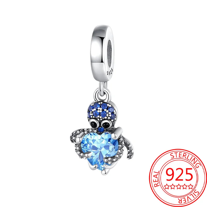 Sommer-Charm-Anhänger aus 925er-Sterlingsilber, Sea World Kingdom, Perlen für Charms, Original-Armband für Damen, Schmuckherstellung