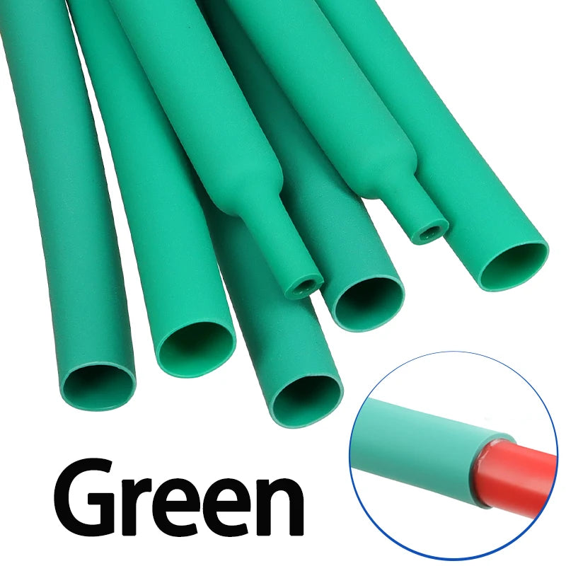 5 Meter 3:1 mit Kleber, doppelwandiger Schrumpfschlauch, 1,6–50 mm, bunter, mit Klebstoff ausgekleideter Polyolefin-Schrumpfschlauch ﻿ Kabelschutzhülle