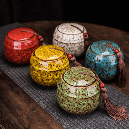70ml colorful ceramic canister mini memorial pet urn sealed canister ash storage box burial container storage funeral