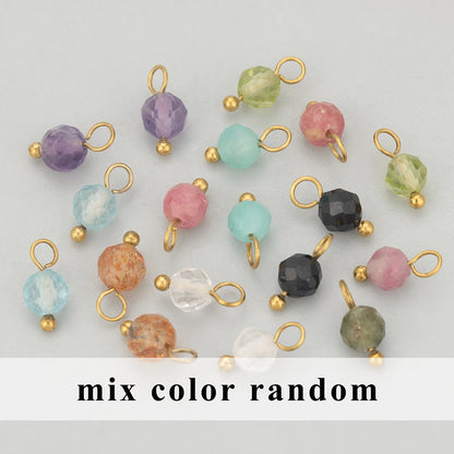 GUFEATHER, 20 Stück/Los, MH25, Schmuckzubehör, Edelstahl, Naturstein, Charms, handgefertigt, DIY-Anhänger, Schmuckherstellung