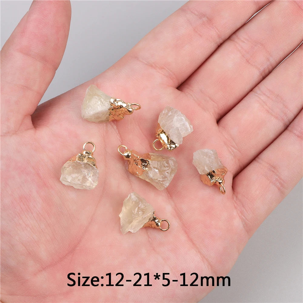 5 stücke Natürlichen Rauhen Stein Anhänger Unregelmäßige Form Healing Amethysten Labradorit Agat Quarz Anhänger Für DIY Handgemachte Halskette