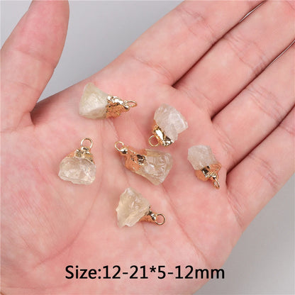 5 stücke Natürlichen Rauhen Stein Anhänger Unregelmäßige Form Healing Amethysten Labradorit Agat Quarz Anhänger Für DIY Handgemachte Halskette