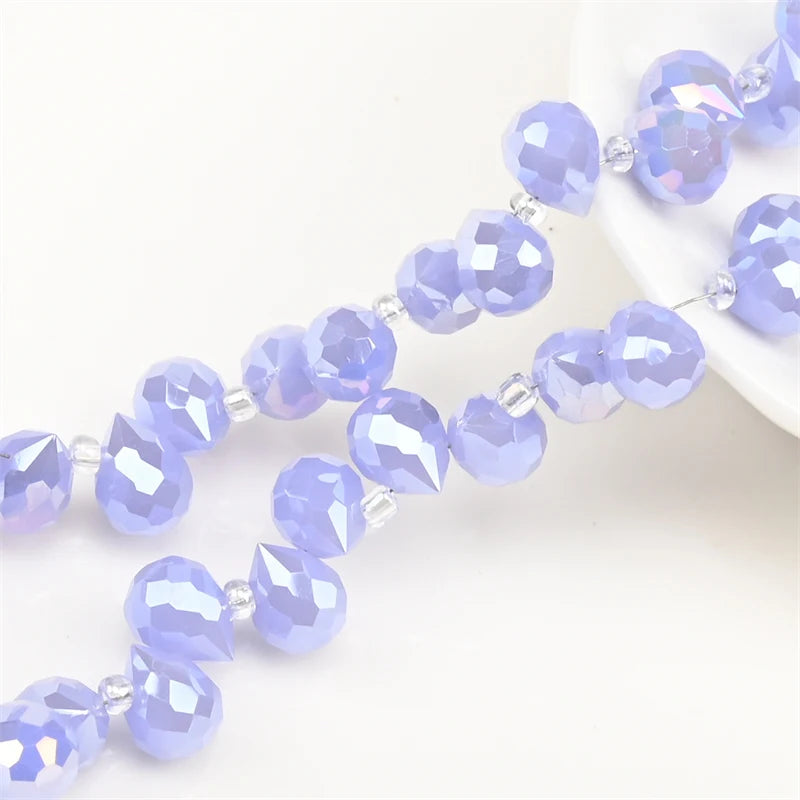 Österreich AB Farbe Kristall Erdbeere Perlen 10*8mm Glänzende Facettierte Glas Perlen für Schmuck Machen DIY Hochzeit Kleid zubehör