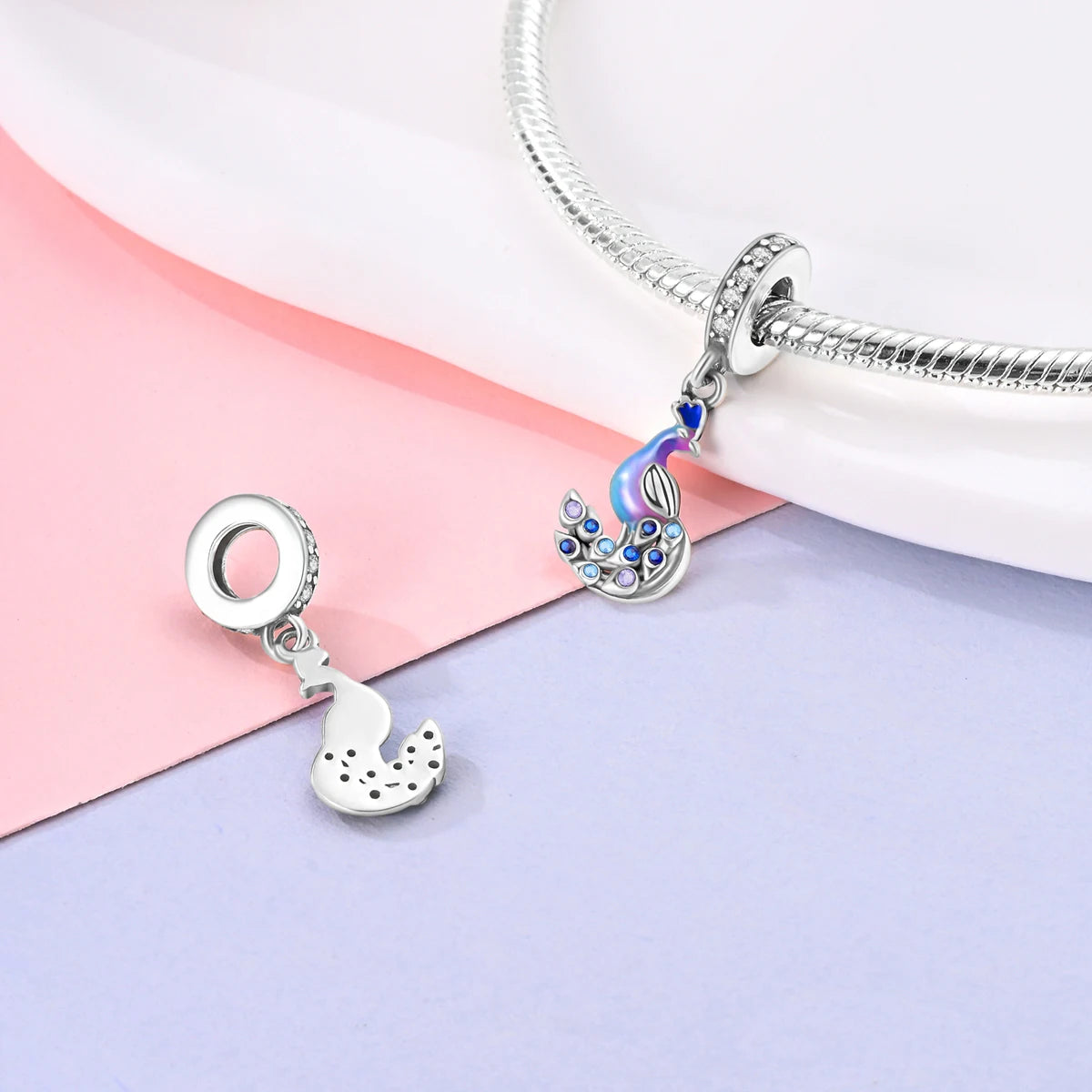925er Silber vergoldete baumelnde Charms-Perlen für Original-Armbänder, DIY-Modeschmuckherstellung