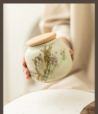 Ceramic pet urn, rabbit and cat urn, dog and cat accessories, "I Remember and Funeral" ash box, pet puppy enchantment boxes, cat accessories