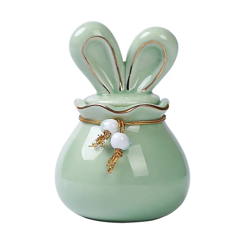 Rabbit Funeral Urn Ceramic Pet Ashes Cat Pet Urn Personalized Urn for Pets Animal Burial Urnas for Human Ashes Dog Memorial