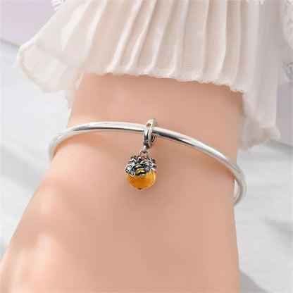 Funkelnde blaue Seestern-Perlen und Seepferdchen aus 925er-Sterlingsilber, passend für Schlangenarmband, Boutique-Halskette, Gold-Anhänger, Geschenk