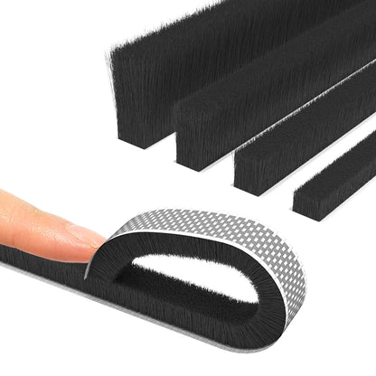 Selbstklebender Dichtungsstreifen für Tür- und Fensterbürsten, winddicht, staubdicht, schalldichtes Isolierband, schneidbar, 5–23 mm