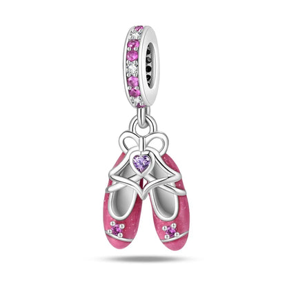 Klassische rote High Heels und goldene Turnschuhe aus 925er-Sterlingsilber, Fußball-Trophäe, baumelnder Charm, passend für Armbänder, Boutique-Schuhserie, Geschenke