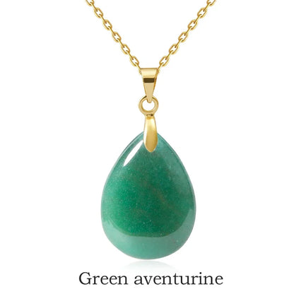 Naturstein Kristall Anhänger Teardrop Mode Halskette für DIY Halskette Ohrringe machen Schmuck Weihnachten Freundschaft Geschenk