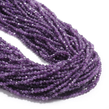 3mm 4mm Amethyst Natürliche Facettierte Stein Perlen Winzige Perlen Lose Perlen Für Schmuck Machen DIY Armband Zubehör Großhandel