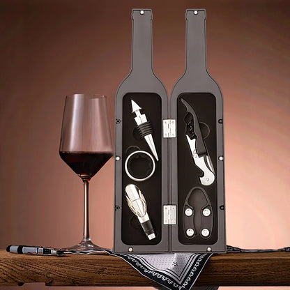 Premium-Weinwerkzeugset – 3/5-teiliges Set mit Korkenzieher und Zubehör, perfekt für Geschenke, Reisen und Heimbars