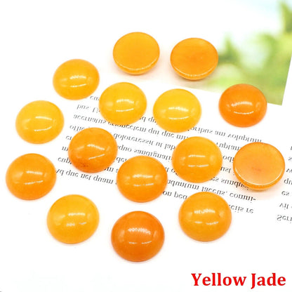 5 teile/los Natürliche Stein Cabochon Spacer 6 8 10 12 14 16 18 20 25mm Runde Cabochons Cameo für DIY Schmuck Zubehör