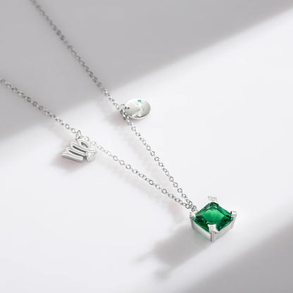 Modian 925 Sterling Silber Regenbogen Zirkonia Skorpion Geburts stein Sternzeichen Symbol Charme Anhänger Halsketten für Frauen edlen Schmuck