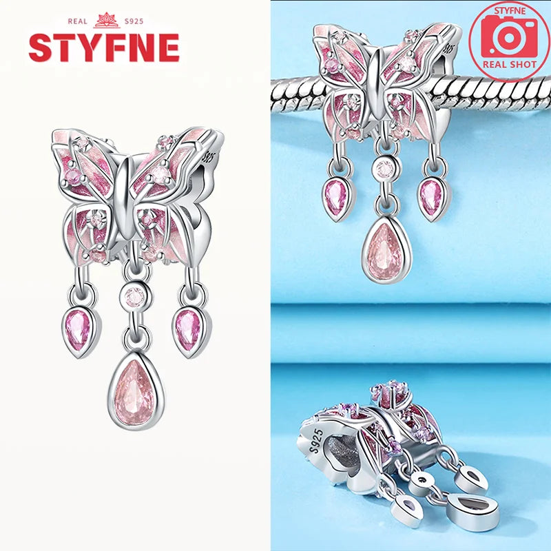 Neue Silber 925 Blaue Libelle Schmetterling Charms Perlen Fit Original Armband für Frauen DIY Edlen Schmuck Zubehör Perlen Geschenke