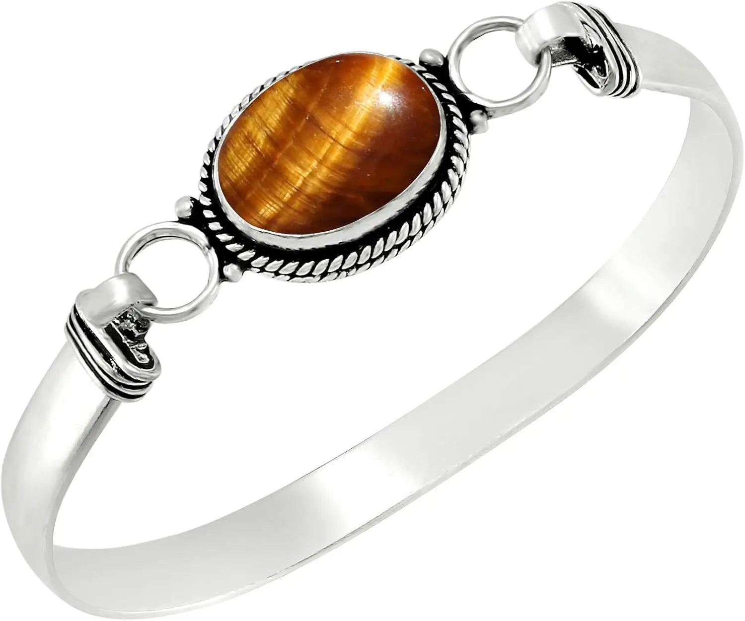 Vintage-Armreif aus 925er Silber, natürlicher ovaler Mondstein, handgefertigter Armreif mit Geburtsstein, Geschenke, edler Schmuck für Damen und Herren