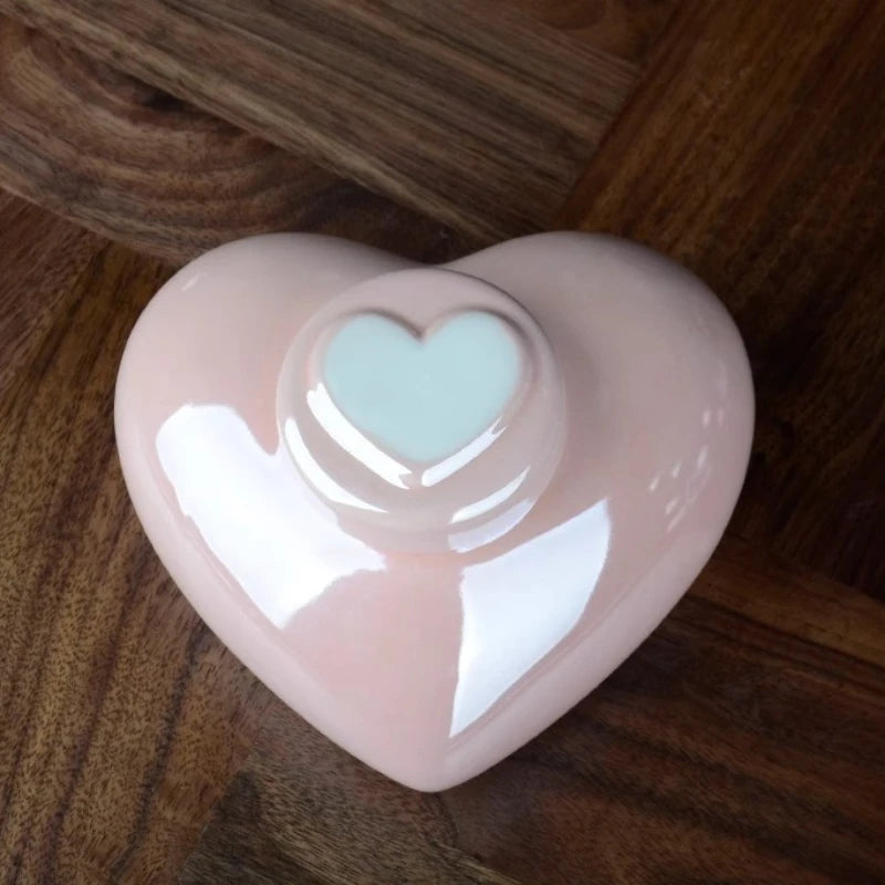 1 Piece Pink Ceramic Urn with Claw Print for Ashes, Small Cat and Dog Ceramic Ash Storage Jar, Pink Pet Hair Jar, Pet Funeral Supplies