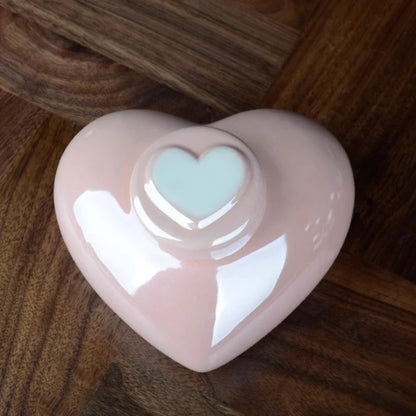 1 Piece Pink Ceramic Urn with Claw Print for Ashes, Small Cat and Dog Ceramic Ash Storage Jar, Pink Pet Hair Jar, Pet Funeral Supplies