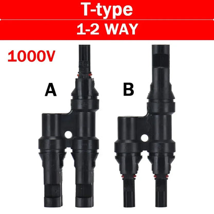 1/5 Sätze Photovoltaik-Solar-PV-Stecker IP67 Y/T Typ 30 A 1000 V 3-7-Wege-Zweig-Kit für PV/MC-Kabel 2,5/4/6 mm2 Batteriemodul
