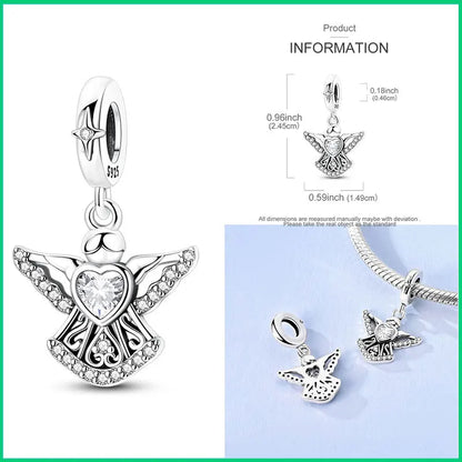 Charms aus 925er-Sterlingsilber, Flugzeug, Reisepass, Elefant, Perlenanhänger, passend für Original-Armbänder, für Frauen, Geburtstag, Modeschmuck, Geschenk