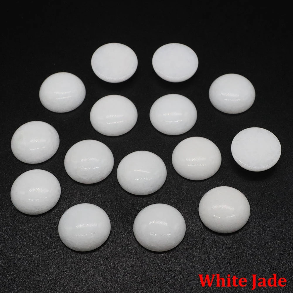 5 teile/los Natürliche Stein Cabochon Spacer 6 8 10 12 14 16 18 20 25mm Runde Cabochons Cameo für DIY Schmuck Zubehör
